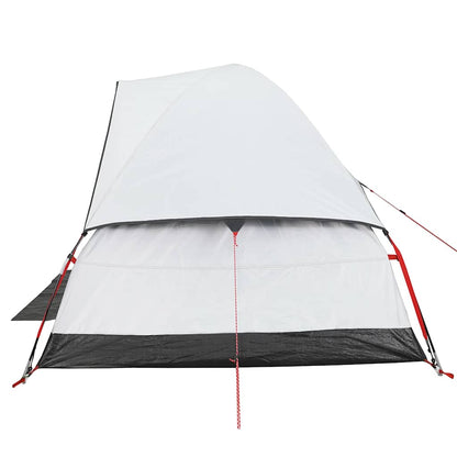 vidaXL Camping Tent Dome 2-Person White Blackout Fabric Waterproof - 44079