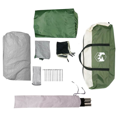 vidaXL Camping Tent Dome 4-Person Green Waterproof - 44080