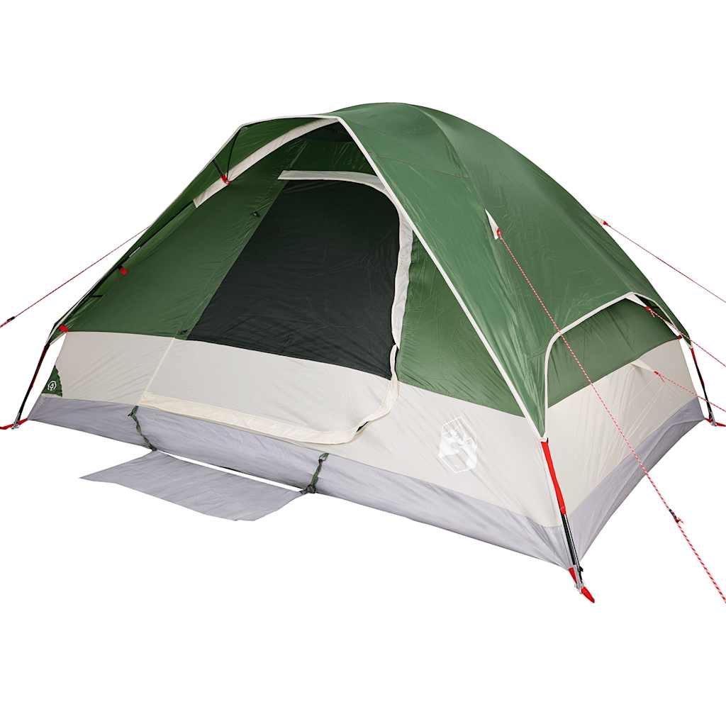 vidaXL Camping Tent Dome 4-Person Green Waterproof - 44080
