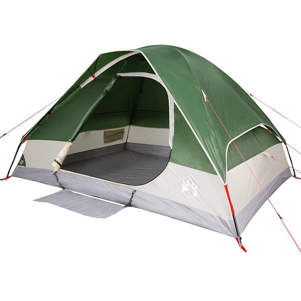 vidaXL Camping Tent Dome 4-Person Green Waterproof - 44080