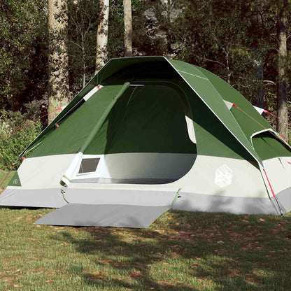 vidaXL Camping Tent Dome 4-Person Green Waterproof - 44080