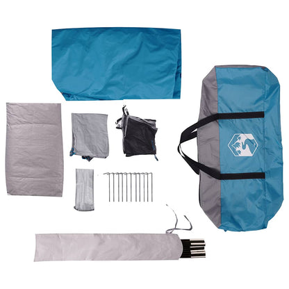 vidaXL Camping Tent Dome 4-Person Blue Waterproof - 44091