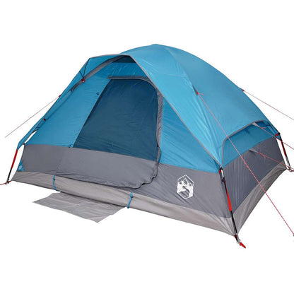 vidaXL Camping Tent Dome 4-Person Blue Waterproof - 44091