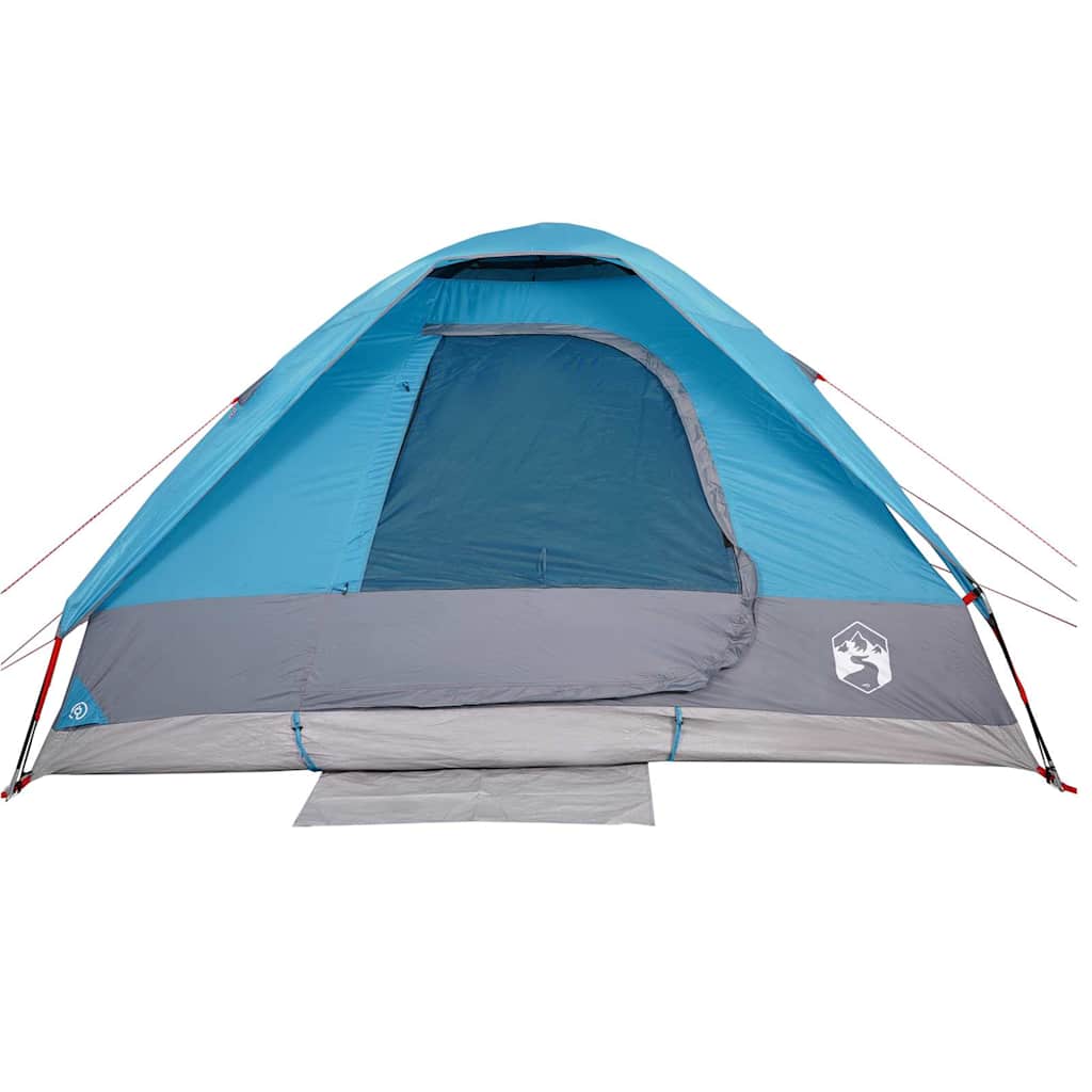 vidaXL Camping Tent Dome 4-Person Blue Waterproof - 44091