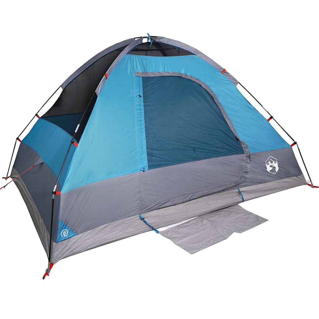 vidaXL Camping Tent Dome 4-Person Blue Waterproof - 44091