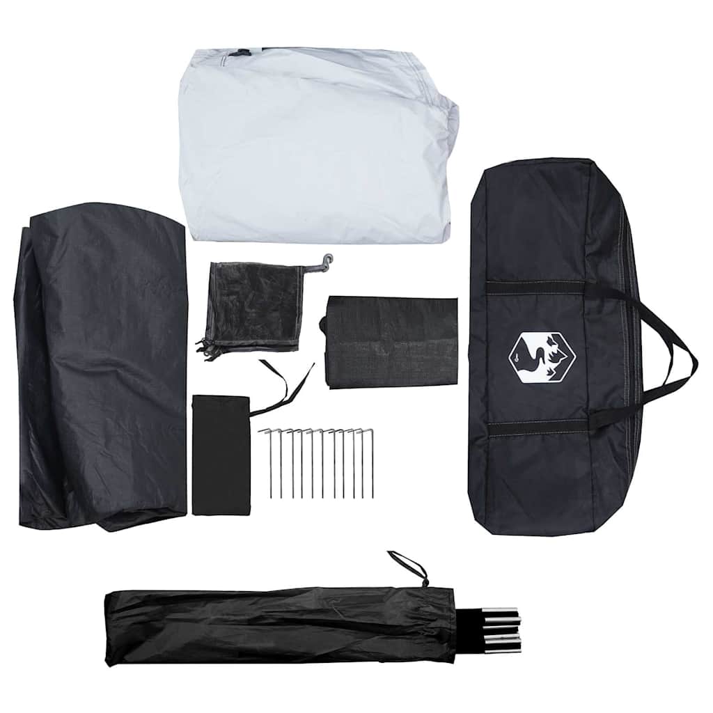 vidaXL Camping Tent Dome 4-Person White Blackout Fabric Waterproof - 44106