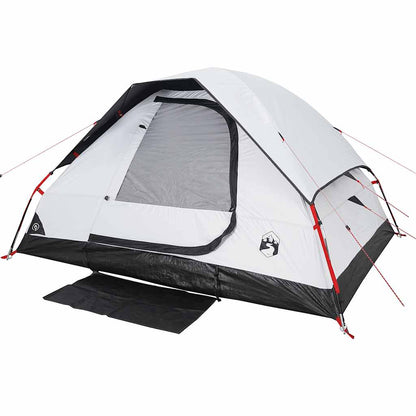 vidaXL Camping Tent Dome 4-Person White Blackout Fabric Waterproof - 44106