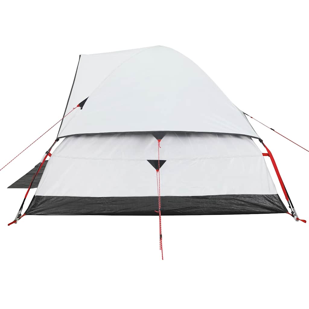 vidaXL Camping Tent Dome 4-Person White Blackout Fabric Waterproof - 44106