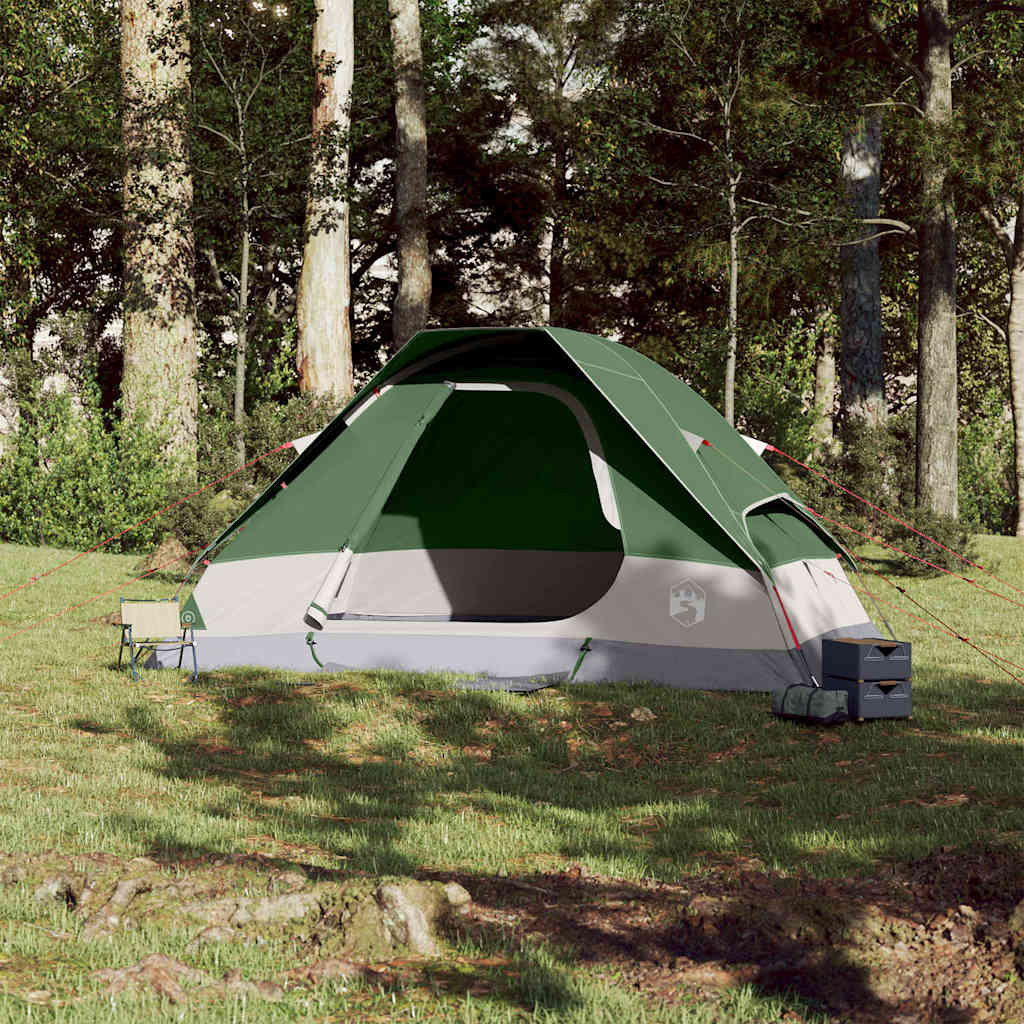 vidaXL Family Tent Dome 6-Person Green Waterproof - 44119