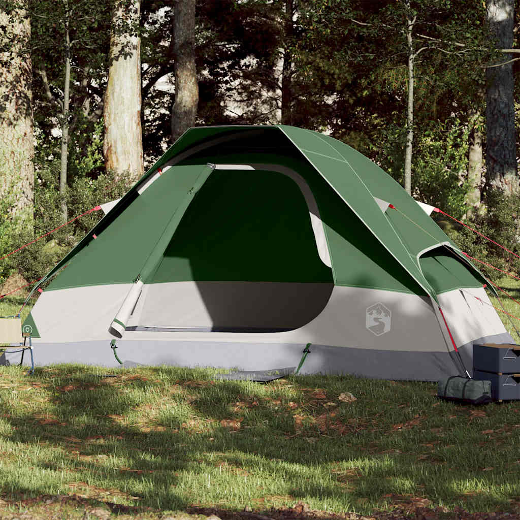 vidaXL Family Tent Dome 6-Person Green Waterproof - 44119