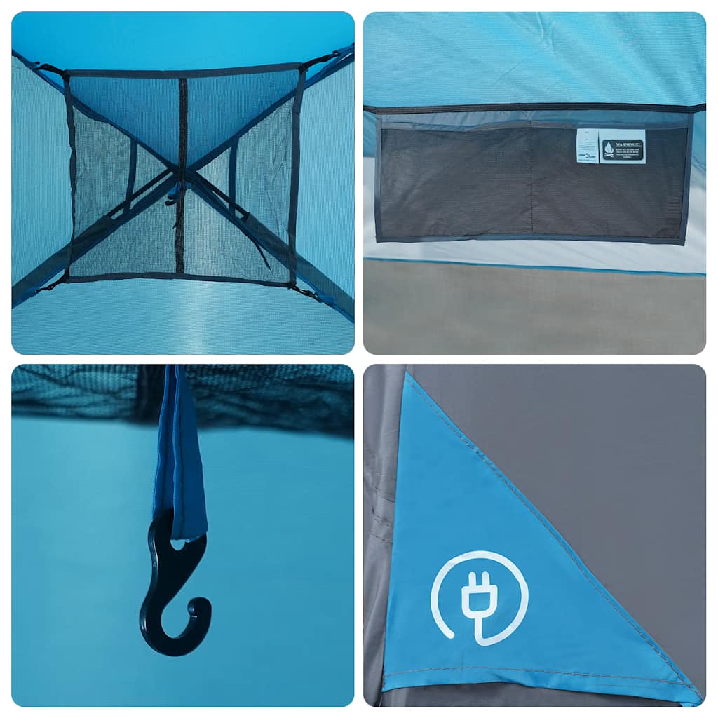 vidaXL Family Tent Dome 6-Person Blue Waterproof - 44121