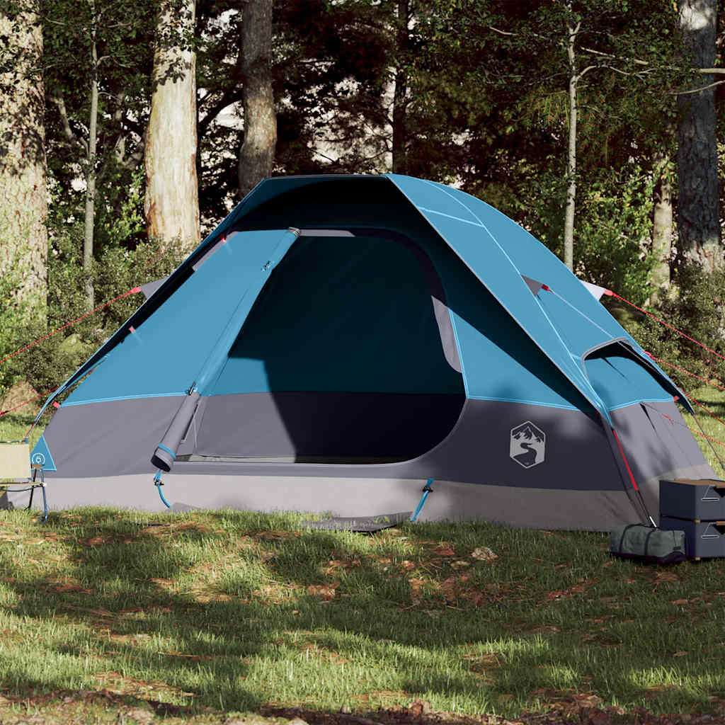 vidaXL Family Tent Dome 6-Person Blue Waterproof - 44121