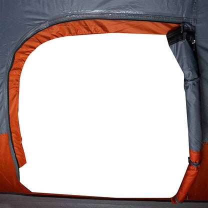 vidaXL Family Tent Dome 6-Person Grey and Orange Waterproof - 44122