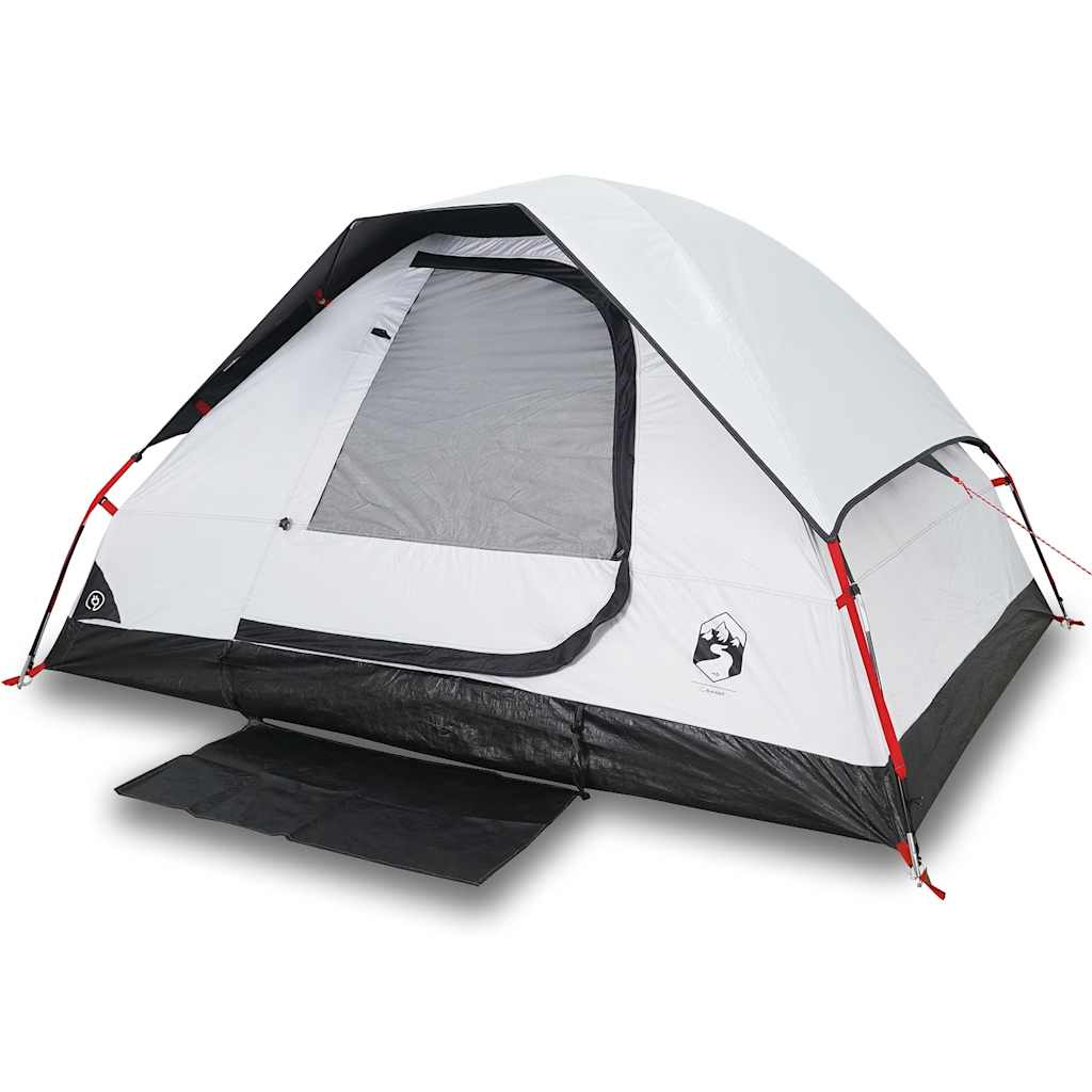 vidaXL Family Tent Dome 6-Person White Blackout Fabric Waterproof - 44124