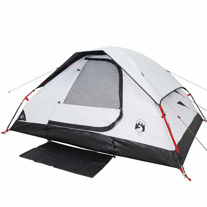 vidaXL Family Tent Dome 6-Person White Blackout Fabric Waterproof - 44124