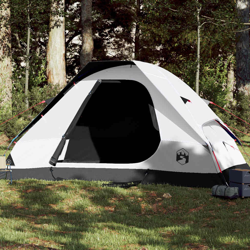 vidaXL Family Tent Dome 6-Person White Blackout Fabric Waterproof - 44124