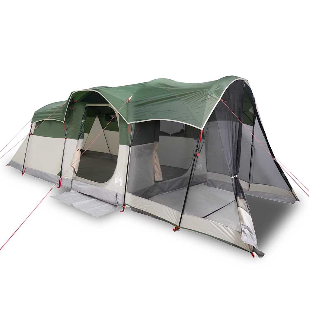 vidaXL Family Tent Tunnel 8-Person Green Waterproof - 44126