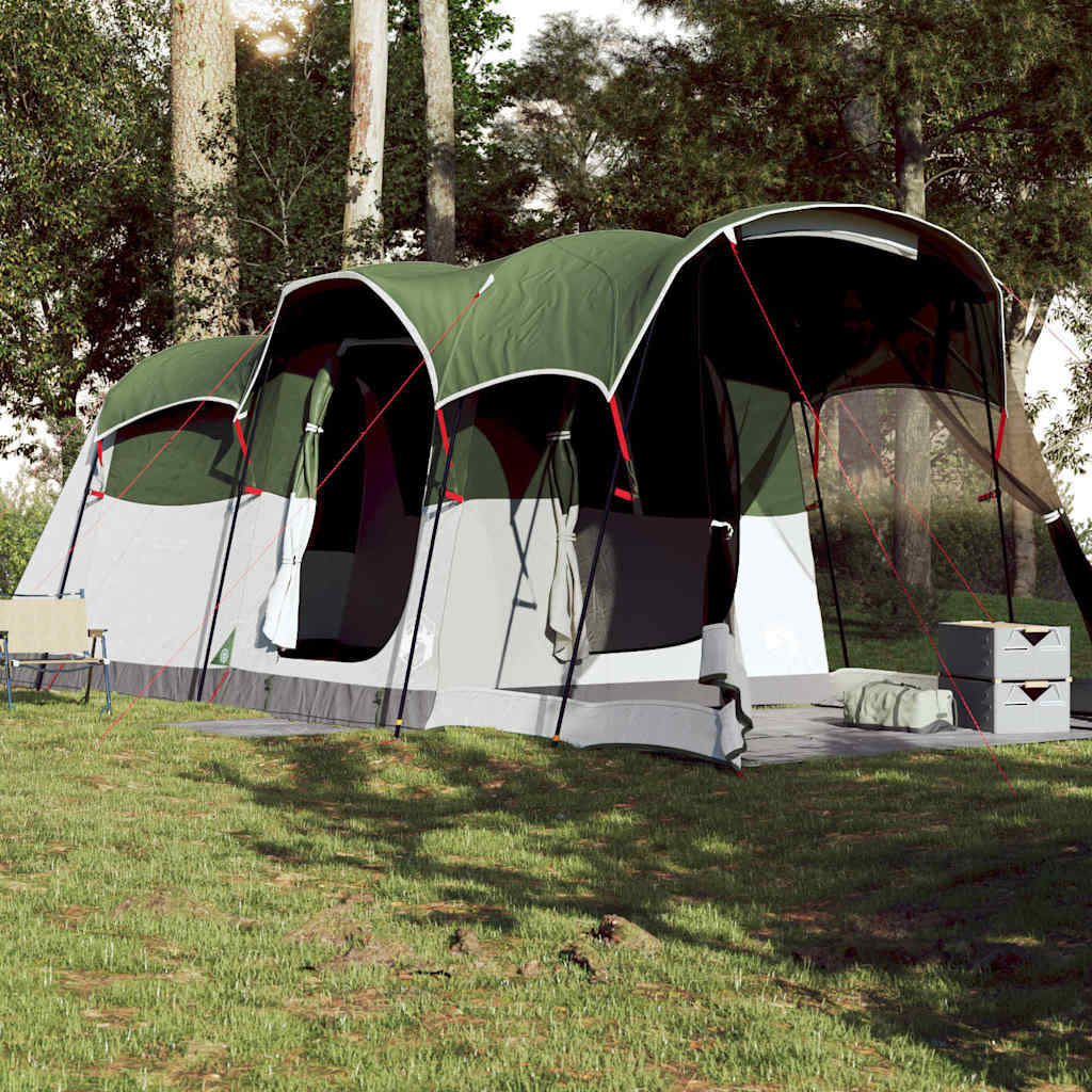 vidaXL Family Tent Tunnel 8-Person Green Waterproof - 44126