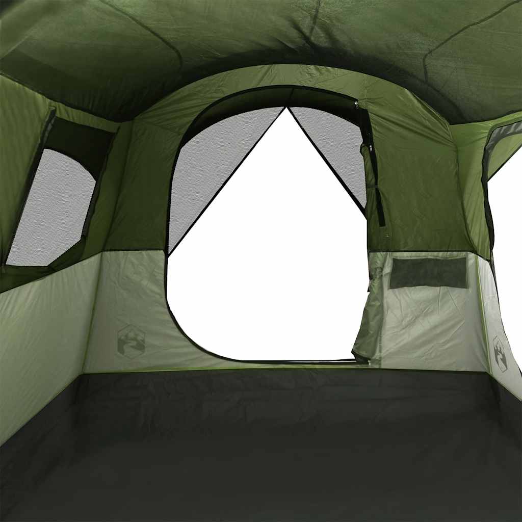 vidaXL Family Tent Tunnel 8-Person Green Waterproof - 44126