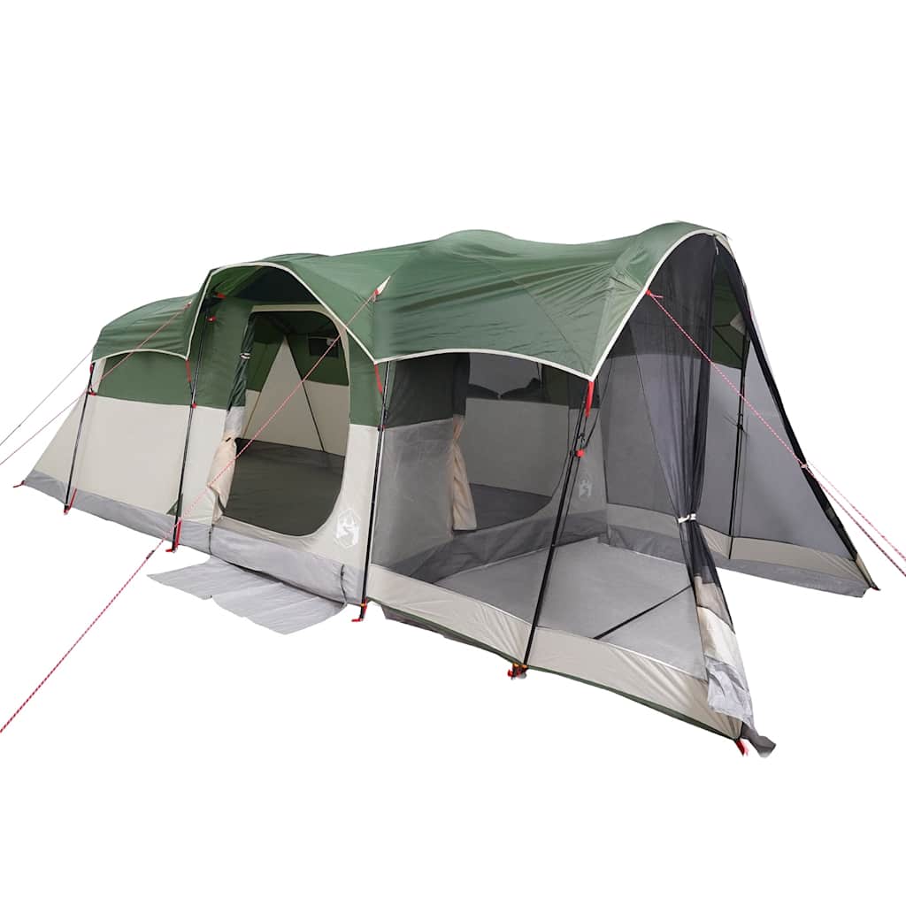 vidaXL Family Tent Tunnel 8-Person Green Waterproof - 44126