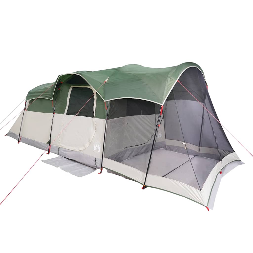 vidaXL Family Tent Tunnel 8-Person Green Waterproof - 44126