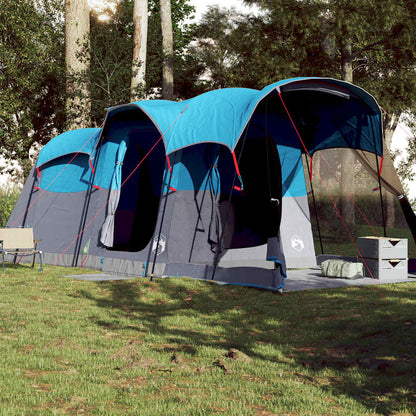 vidaXL Family Tent Tunnel 8-Person Blue Waterproof - 44129