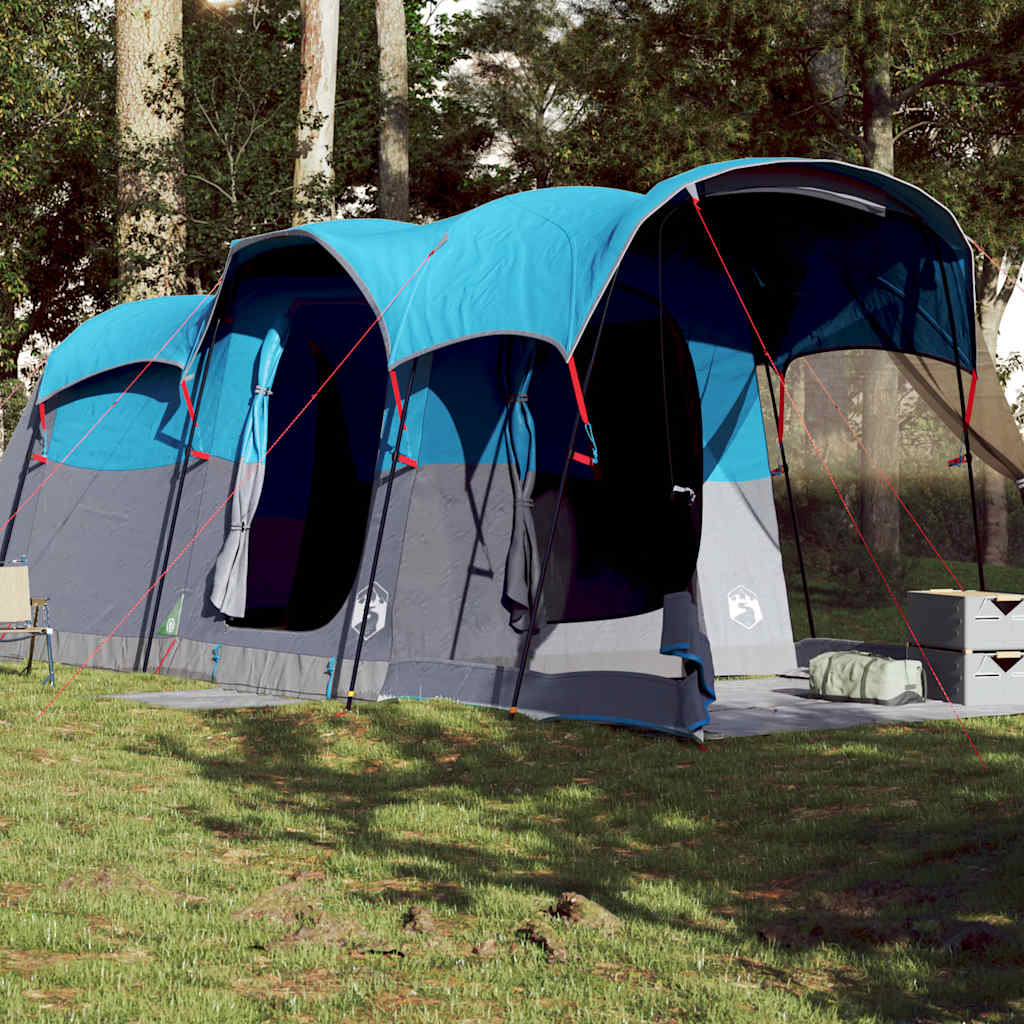 vidaXL Family Tent Tunnel 8-Person Blue Waterproof - 44129