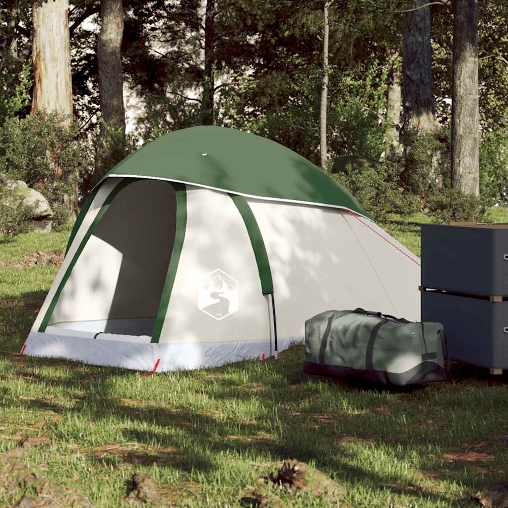 vidaXL Camping Tent Dome 1-Person Green Waterproof - 44139