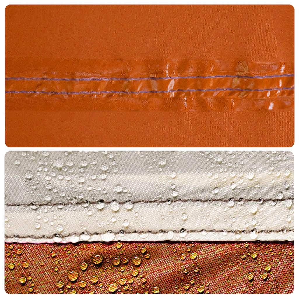 vidaXL Camping Tent Dome 1-Person Grey and Orange Waterproof