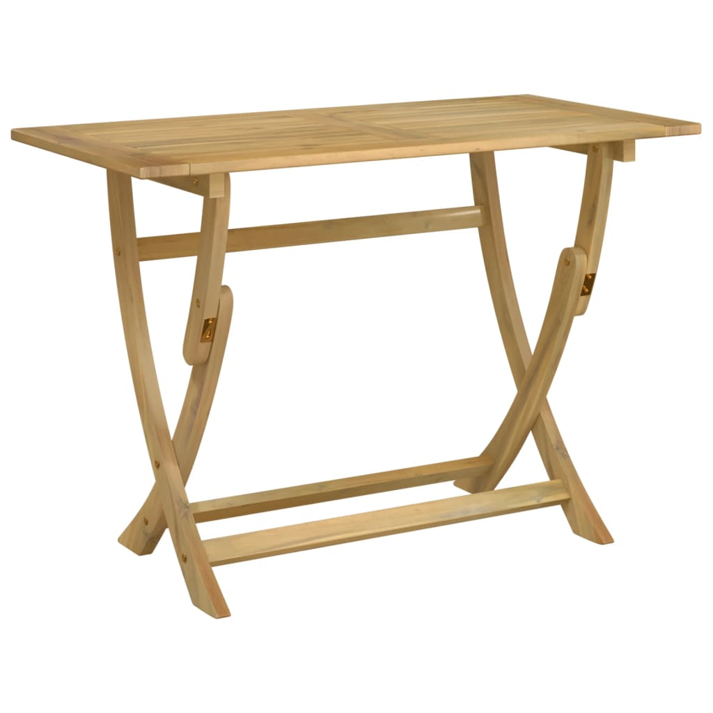 vidaXL Folding Garden Table 110x55x75 cm Solid Wood Acacia - Brown