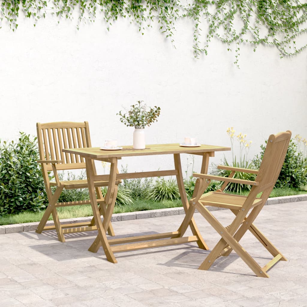 vidaXL Folding Garden Table 110x55x75 cm Solid Wood Acacia - Brown