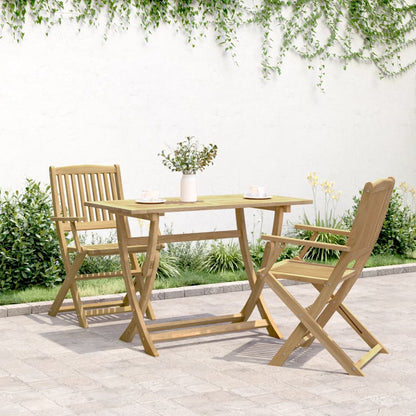 vidaXL Folding Garden Table 110x55x75 cm Solid Wood Acacia - Brown