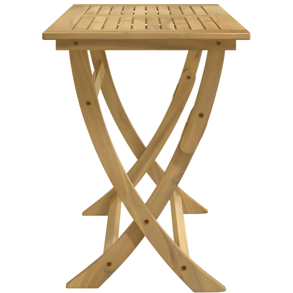 vidaXL Folding Garden Table 110x55x75 cm Solid Wood Acacia - Brown
