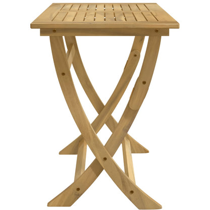 vidaXL Folding Garden Table 110x55x75 cm Solid Wood Acacia - Brown