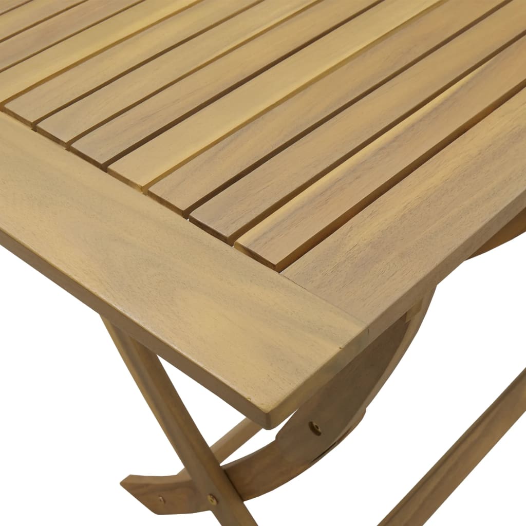vidaXL Folding Garden Table 110x55x75 cm Solid Wood Acacia - Brown