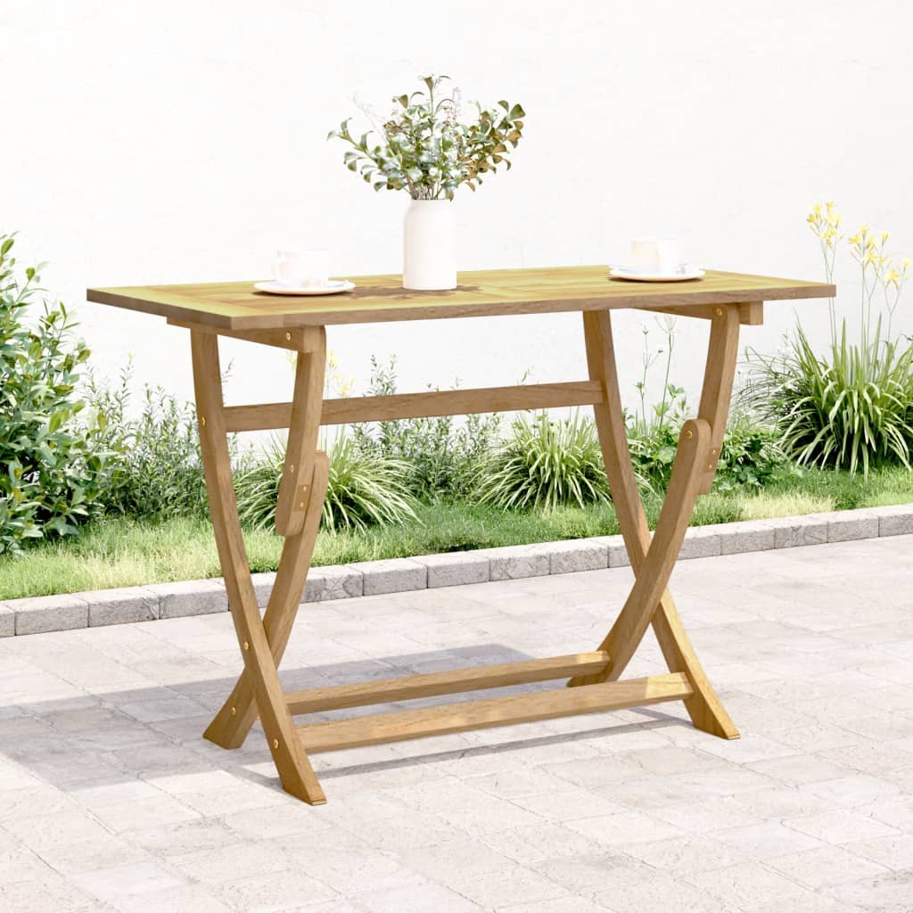 vidaXL Folding Garden Table 110x55x75 cm Solid Wood Acacia - Brown