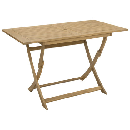 vidaXL Folding Garden Table 120x70x75 cm Solid Wood Acacia - Brown