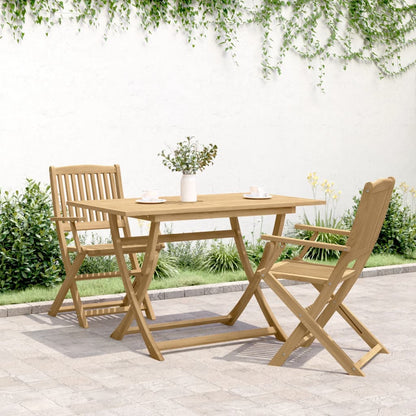 vidaXL Folding Garden Table 120x70x75 cm Solid Wood Acacia - Brown