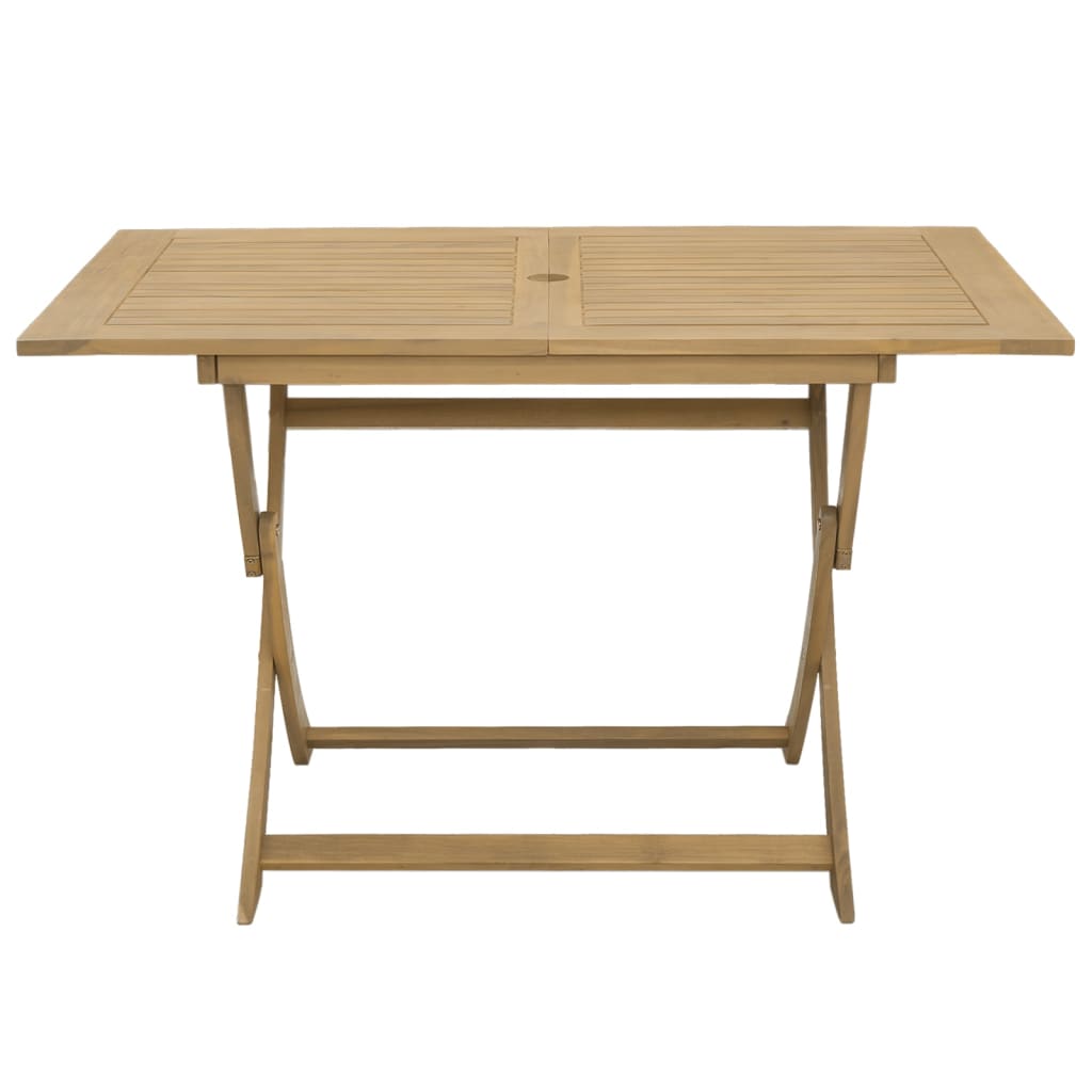 vidaXL Folding Garden Table 120x70x75 cm Solid Wood Acacia - Brown
