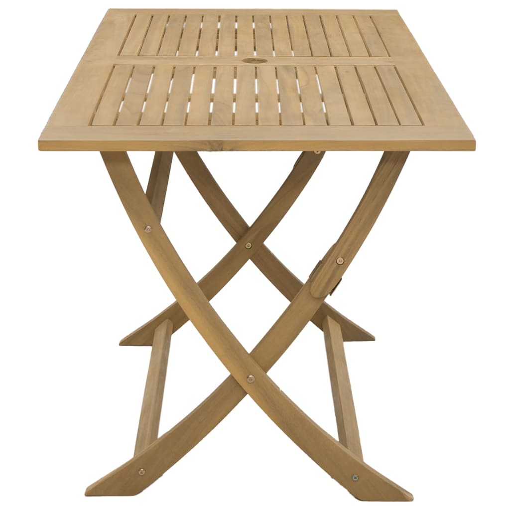 vidaXL Folding Garden Table 120x70x75 cm Solid Wood Acacia - Brown