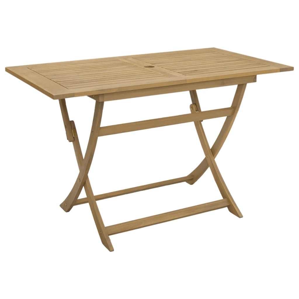 vidaXL Folding Garden Table 120x70x75 cm Solid Wood Acacia - Brown