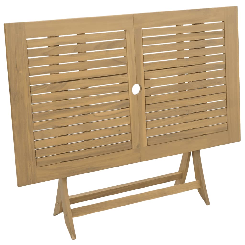 vidaXL Folding Garden Table 120x70x75 cm Solid Wood Acacia - Brown