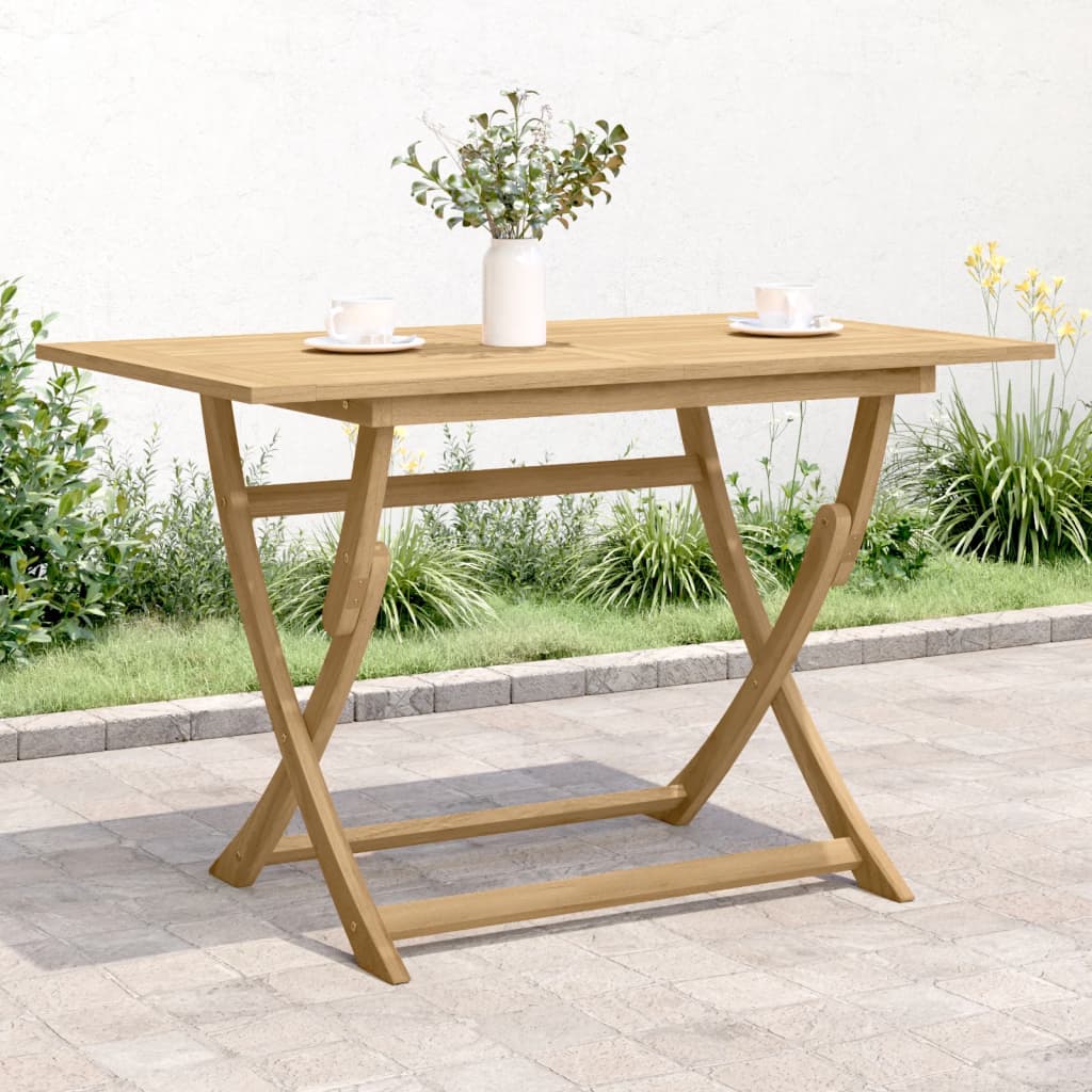 vidaXL Folding Garden Table 120x70x75 cm Solid Wood Acacia - Brown