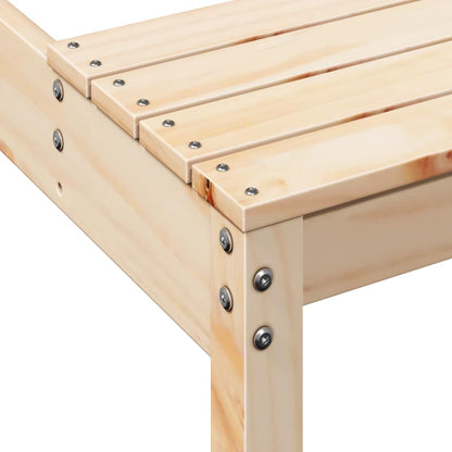 vidaXL Picnic Table 110x134x75 cm Solid Wood Pine - Brown - 110 x 134 x 75cm