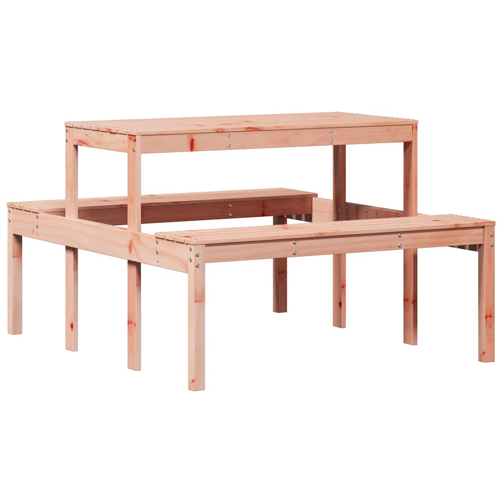 vidaXL Picnic Table 110x134x75 cm Solid Wood Douglas - Brown - 110 x 134 x 75cm