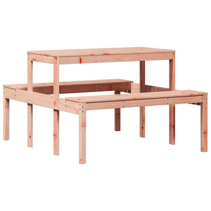 vidaXL Picnic Table 110x134x75 cm Solid Wood Douglas - Brown - 110 x 134 x 75cm