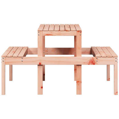 vidaXL Picnic Table 110x134x75 cm Solid Wood Douglas - Brown - 110 x 134 x 75cm