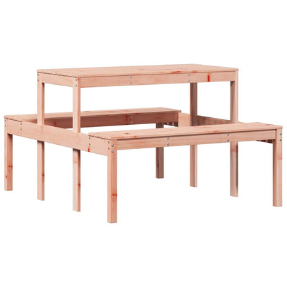 vidaXL Picnic Table 110x134x75 cm Solid Wood Douglas - Brown - 110 x 134 x 75cm