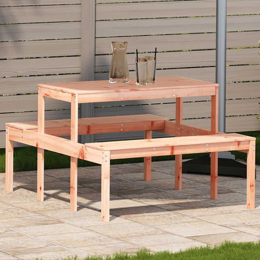 vidaXL Picnic Table 110x134x75 cm Solid Wood Douglas - Brown - 110 x 134 x 75cm