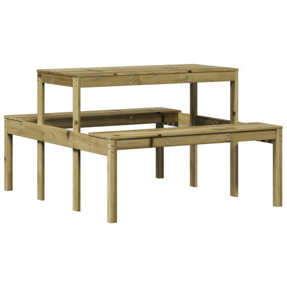 vidaXL Picnic Table 110x134x75 cm Impregnated Wood Pine - Brown - 110 x 134 x 75cm